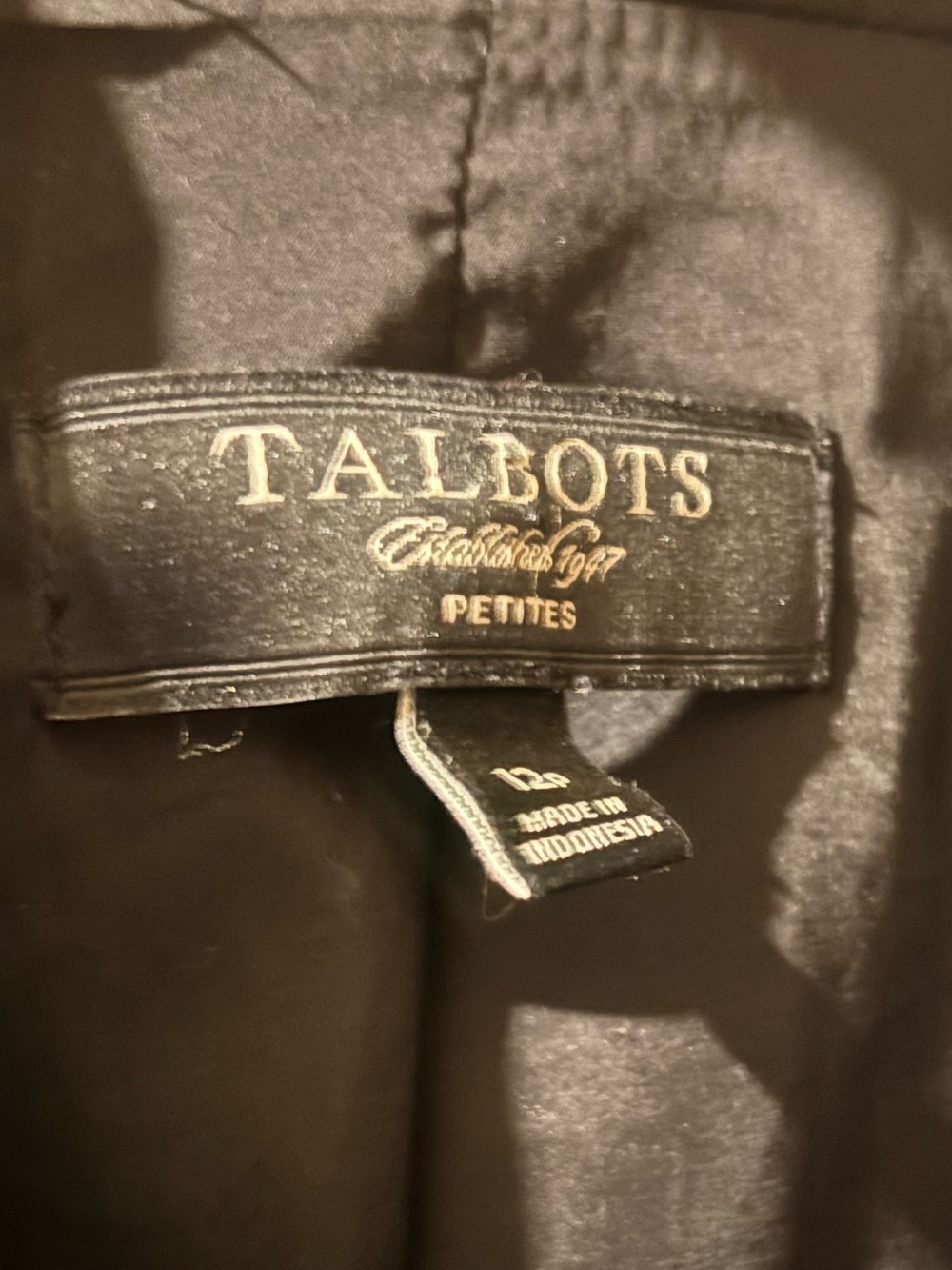 Talbots Black Petites Blazer Jacket - Picture 3 of 3